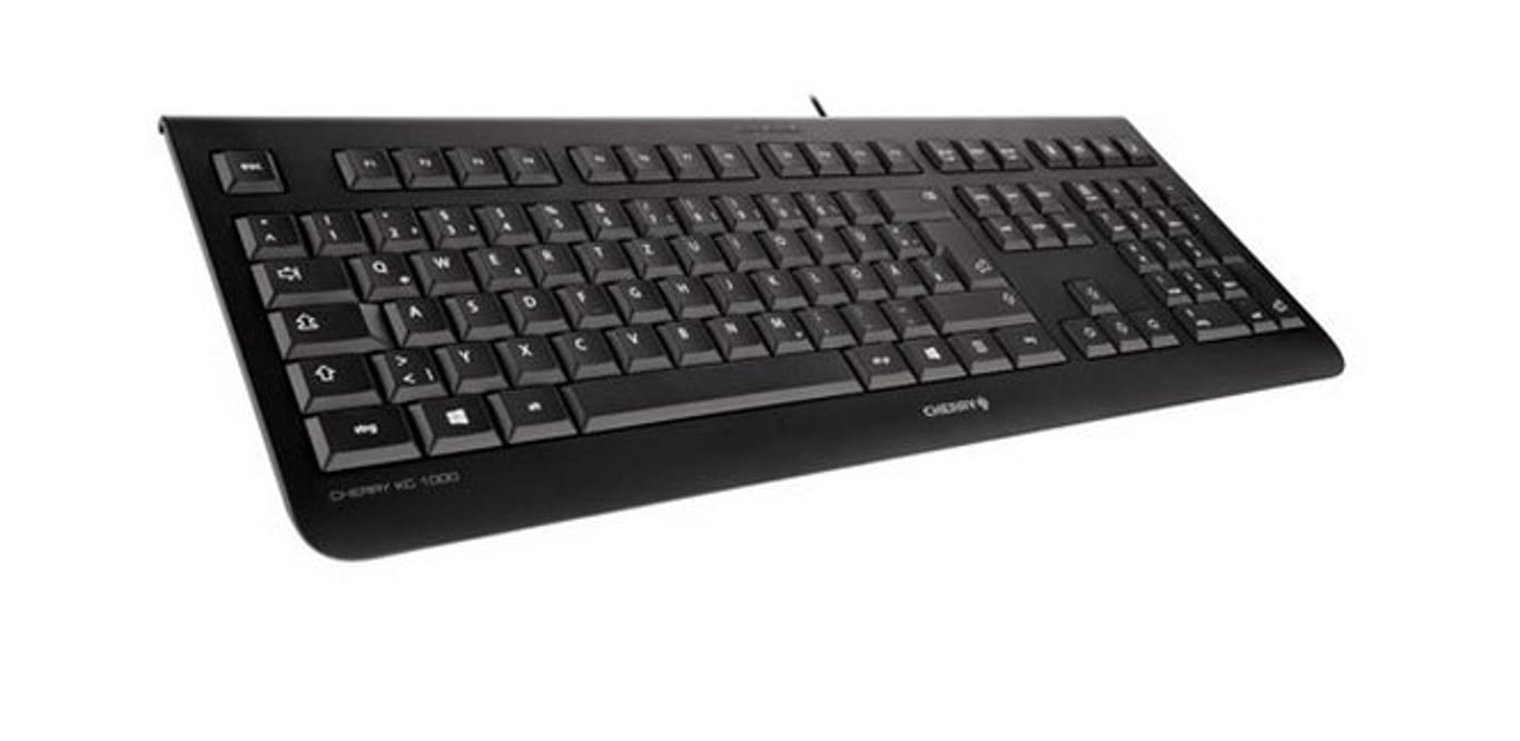 CHERRY KC 1000 klawiatura Biuro USB QWERTY Hiszpański Czarny