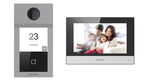 Hikvision DS-KIS604-S(C) wideodomofon 2 MP 17,8 cm (7") Czarny, Szary, Srebrny