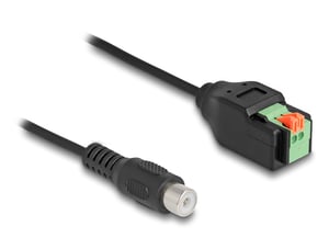 DeLOCK 15 cm RCA Female Cable to Terminal Block Adapter with Button