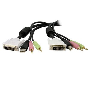 StarTech DVID4N1USB10 KVM Cable, Black, 3 m