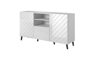 Cama Komoda ABETO 150x42x82 biały/biały połysk
