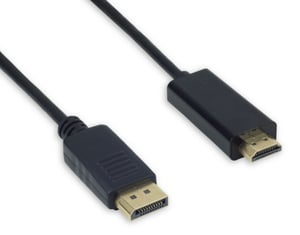 Jou Jye Computer AVC 121 1,8 m DisplayPort HDMI Typu A (Standard) Czarny