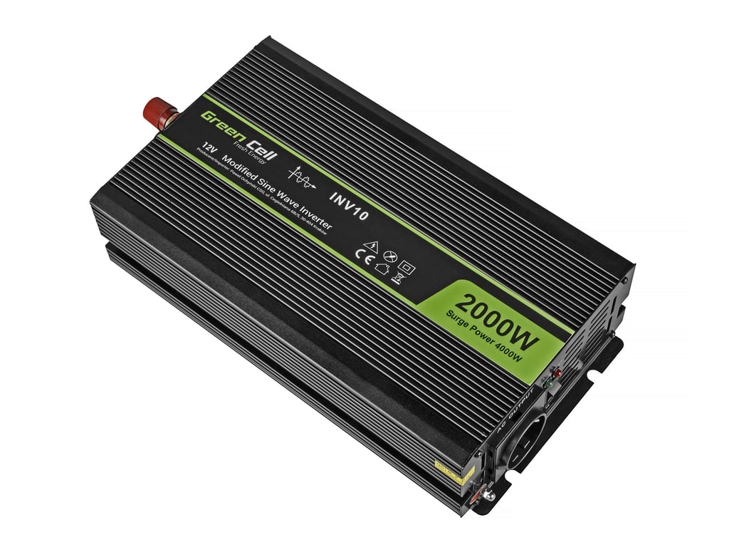 Green Cell INV10 adapter zasilający/ inwentor Automatyczna 2000 W Czarny