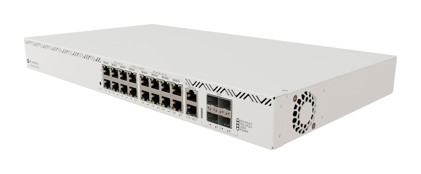 фото Комутатор керований рівня 3 Mikrotik CRS320-8P-8B-4S+RM