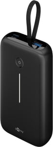 Goobay 76252 Lithium-Polymer (LiPo) Power Bank, 20,000 mAh, Black