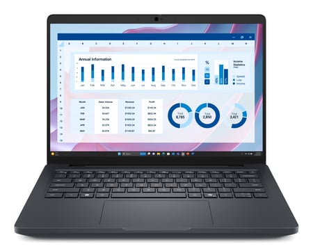 DELL Pro Max 14 MC14255 Copilot+ PC AMD Ryzen AI 7 PRO 350 Mobilna stacja robocza 35,6 cm (14") Full HD+ 16 GB LPDDR5x-SDRAM 512 GB SSD Wi-Fi 7 (802.11be) Windows 11 Pro Czeski, Słowacki Czarny