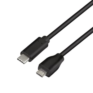 LogiLink CU0196 kabel USB USB 2.0 0,5 m USB C Micro-USB B 0,48 Gbit/s Czarny