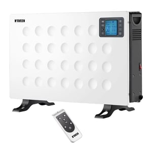 Noveen CH8000 LCD Smart inomhusvärmare, vit, 2000 W, elektrisk konvektorvärmare