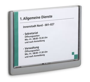 Durable 486637 Skyltfäste och informationsställ A5 Plast Grafitgrå