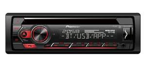 Pioneer DEH-S420BT bilradio Svart, Röd 200 W Bluetooth