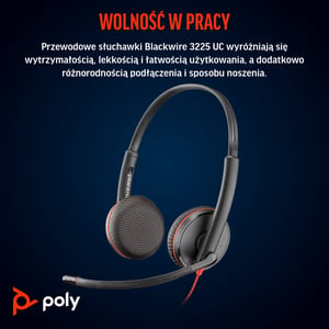 HP Poly Poly Blackwire C3225 Stereo USB-C Headset