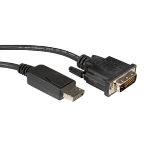ROLINE 11.04.5613 adapter kablowy 1 m DVI-D DisplayPort Czarny