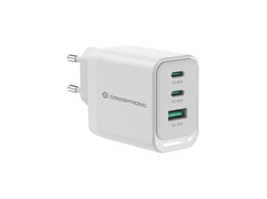 Conceptronic ALTHEA21W65 Ladegerät für mobile Geräte, universell, weiß, Wechselstrom, Schnellladung, für den Innenbereich