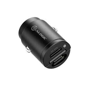 ALOGIC CRCC30 Ladegerät für mobile Geräte: Kopfhörer, Headset, Smartphone, Smartwatch, Tablet, grau, Zigarettenanzünder, Schnellladung, automatisch