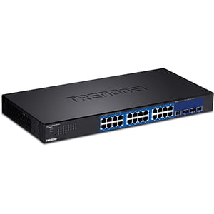 Trendnet TEG-30284 przełącznik sieciowy Zarządzany Gigabit Ethernet (10/100/1000) 1U Czarny
