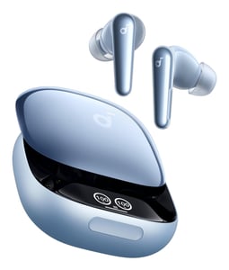 Anker Liberty 4 Pro True Wireless Stereo (TWS) hörlurar med öronsnäckor – Samtal/Musik/Sport/Vardag – USB Type-C – Bluetooth – Ljusblå