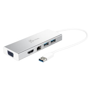j5create JUD380 Wired USB 3.2 Gen 1 (3.1 Gen 1) Type-A Silver