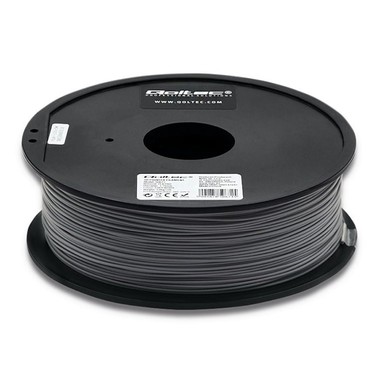 Qoltec 50672 materiały drukarskie 3D Kwas polimlekowy (PLA) Szary 1 kg