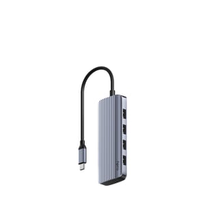 Cudy UH500 USB 3.2 Gen 1 (3.1 Gen 1) Type-C-Hubs und -Konzentratoren, 5000 Mbit/s, Grau, Silber
