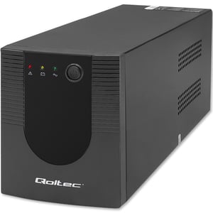 Qoltec 53776 UPS Power Supply, Line-Interactive Technology, 1.5 kVA, 900 W, 4 x AC outlets