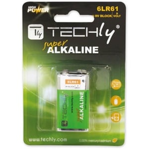 Techly 307032 batteri för hemmabruk Engångsbatteri 9 V alkaliskt