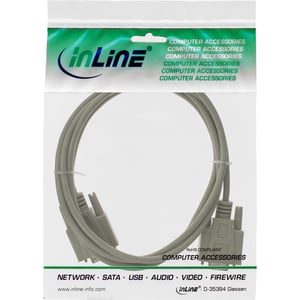 InLine 4043718035601 kabel równoległy Beżowy 20 m DB-9