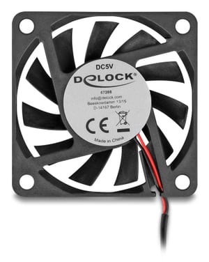 DeLOCK 67288 system chłodzenia komputerów Obudowa komputera Wentylator 6 cm Czarny 1 szt.