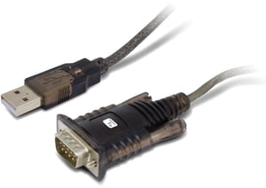 Techly IDATA-USB2-SER-1A Parallelkabel, schwarz, 1,5 m, USB Typ A, DB-9