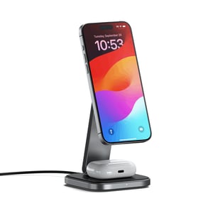 Satechi ST-Q21FM ładowarka do urządzeń przenośnych Słuchawki, Smartfon Szary USB Bezprzewodowe ładowanie Wewnętrzna