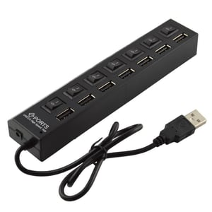 CoreParts MSPP74014 USB 2.0-Hubs und -Konzentratoren 480 Mbit/s Schwarz