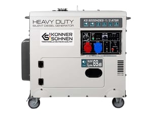 Könner & Söhnen KS 9200HDES-1/3 ATSR agregat prądotwórczy 7000 W 11 l Diesel Stal nierdzewna