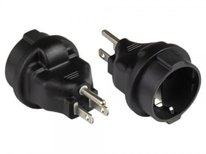 Alcasa PA-4502S adapter wtyczek zasilających Typu B Typu F Czarny
