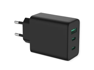 VALUE 19.99.1096 Portable Device Charger, Universal, Black, AC, Fast Charging, Indoor