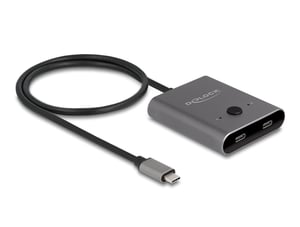 DeLOCK Przełącznik USB 10 Gbps USB Type-C 2 do 1 dwukierunkowego 8K