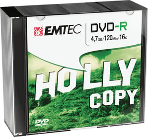 Emtec ECOVR471016SL 4.7 GB DVD-R discs, 10-pack
