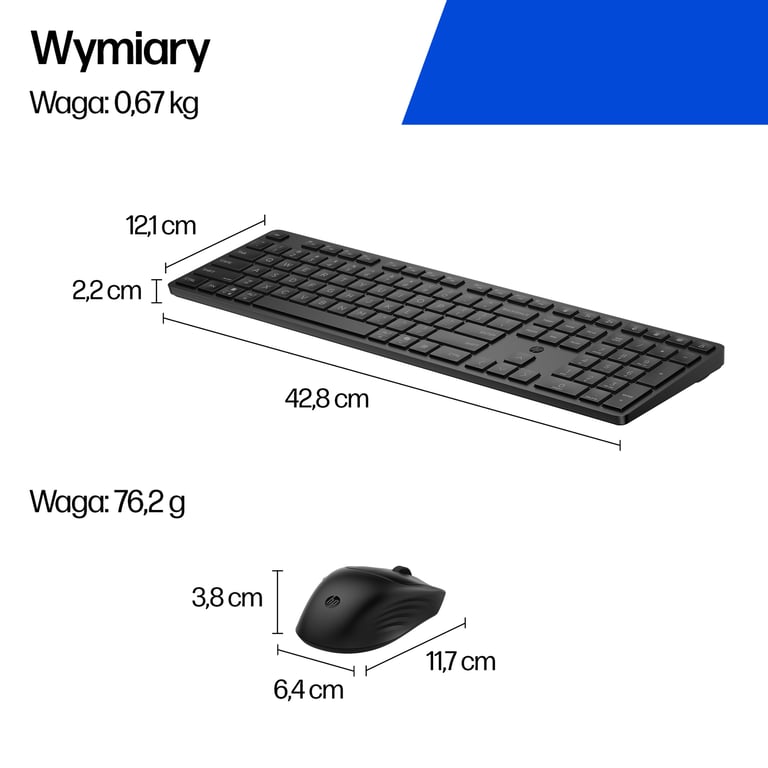 HP Zestaw myszki i klawiatury Multi-Device Dual-Mode 495C