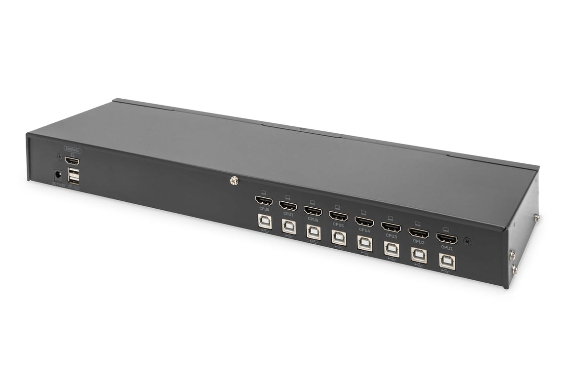 Digitus Desktopowy przełącznik HDMI KVM, 8 portów, pojedynczy wyświetlacz