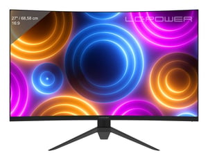LC-Power LC-M27QC monitor komputerowy 68,6 cm (27") 2560 x 1440 px Quad HD LCD Czarny, Czerwony