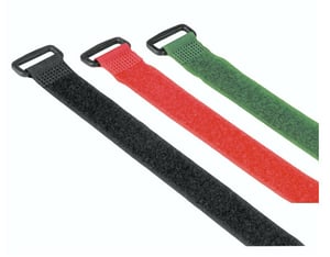 Hama 00221006 Kabelband med kardborreband för kablar, nylon, svart, grönt, rött, 9 st.