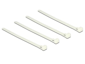 DeLOCK 18638 Nylon Cable Tie, White, 100 pcs.