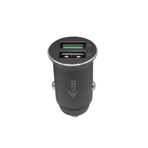 i-tec CHARGER-CAR2QC Ladegerät für mobile Geräte, universell, grau, Zigarettenanzünder, Schnellladung, automatisch