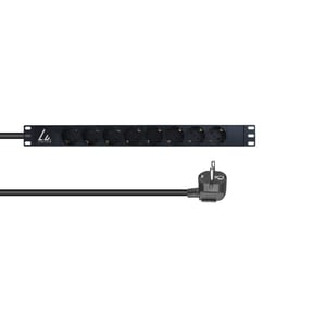 Lanview LVR-3MSCH-LIC-SCH8 rozdzielacz zasilania PDU 8 x gniazdo sieciowe 1U Czarny