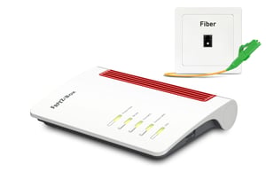 Box FRITZ! 5530 trådlös Gigabit Ethernet-router, dualband (2,4 GHz/5 GHz), vit