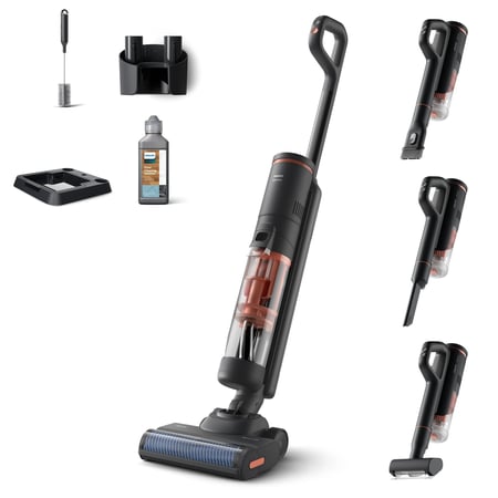 Philips 6000 series XW6264/11 okurzacz na kiju/szczotka elektryczna Pionowy odkurzacz Bateria Suchy i Mokry Cykloniczny Bez worka Szary