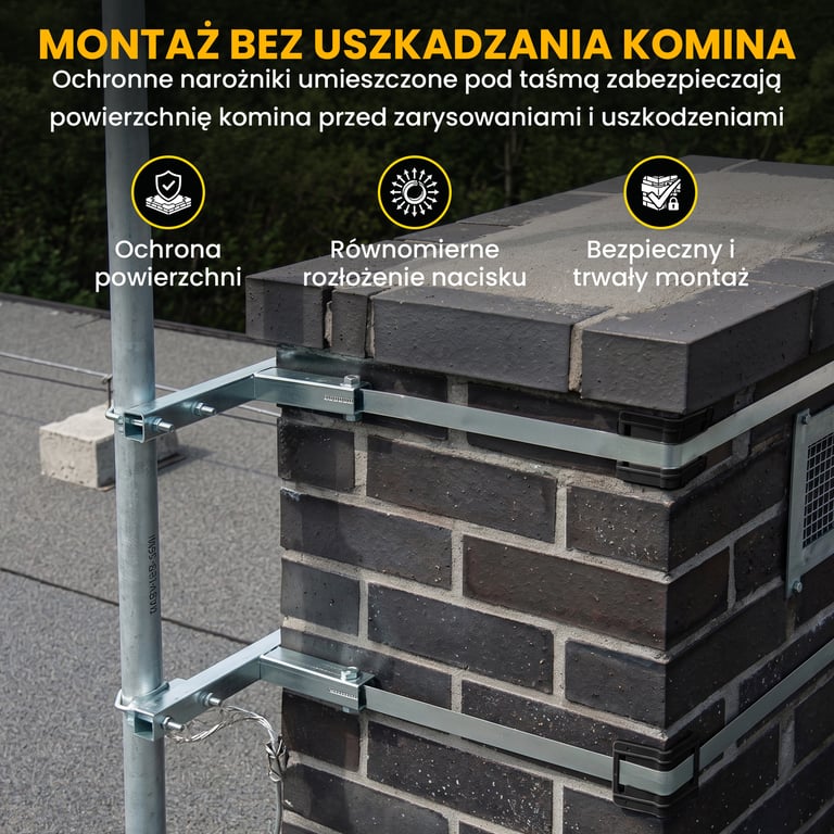 Extralink Uchwyt kominowy taśma 7m