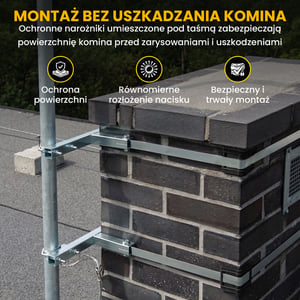 Extralink Uchwyt kominowy taśma 7m