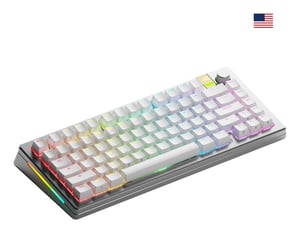 Glorious Gaming GMMK 3 PRO HE 75% Prebuilt klawiatura RF Wireless + Bluetooth QWERTY US English Srebrny