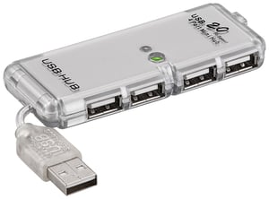 Goobay 68879 USB 2.0-Hubs und -Verteiler 480 Mbit/s Grau