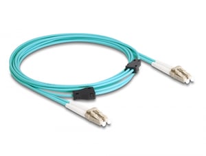 DeLOCK Glasfaserkabel mit Metallverstärkung, LC-Duplex auf LC-Duplex, Multimode OM3, 3 m