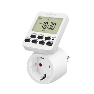 LogiLink ET0014 elektrisk tidmätare Vit Daglig/veckovis tidmätare